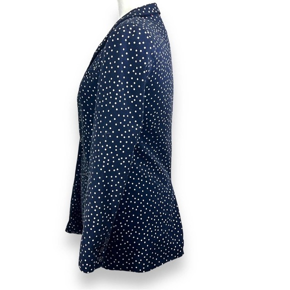 Court & Rowe Scatter Dot Blue Night Blazer Navy & White Polka Dot Jacket Sz 2 - Picture 7 of 16